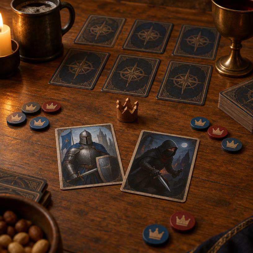 Avalon game components on a table