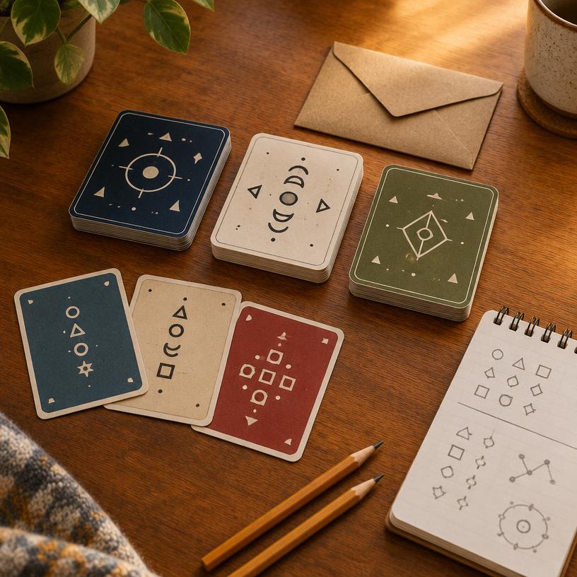 Decodables game components on a table